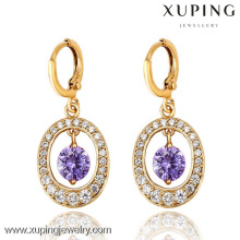 27503-Xuping fashion design hanging women earrings gold